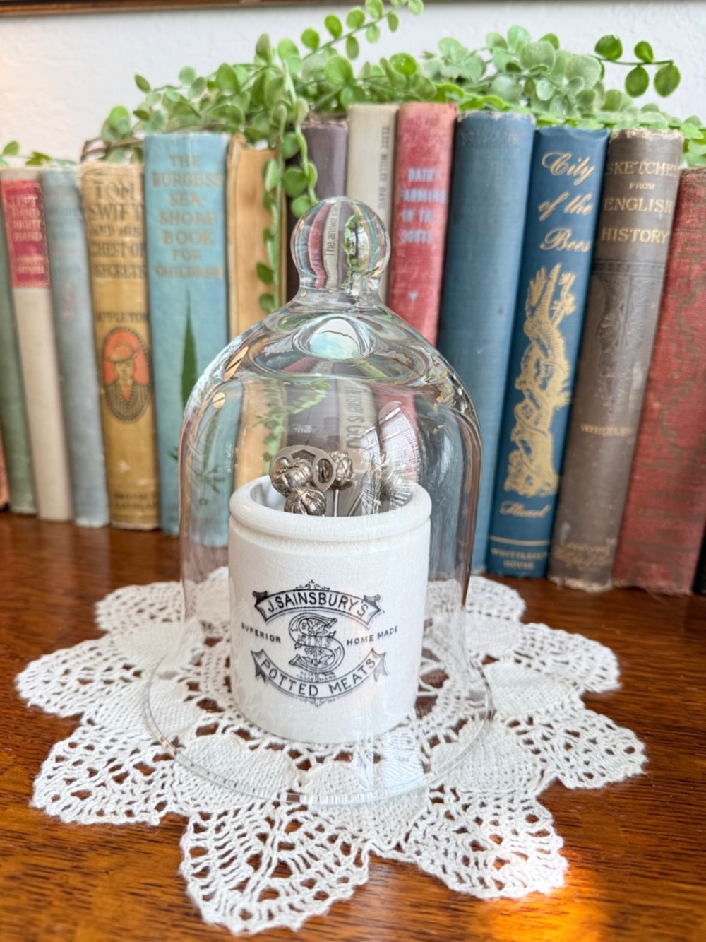 ❤️RESERVED❤️DO NOT BUY!Vintage French Crystal Cloche Bell Jar - Picture 6 of 10